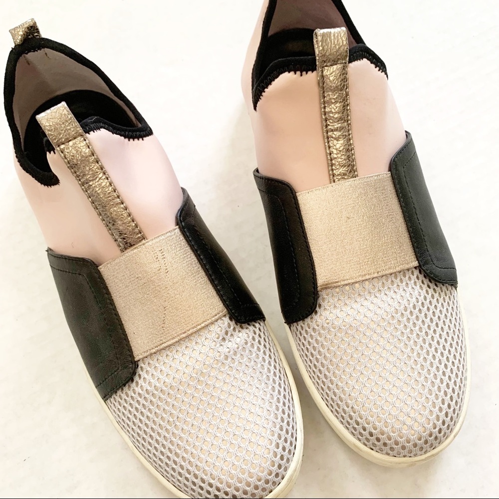 Gianni Bini Pink and Gold Sneakers